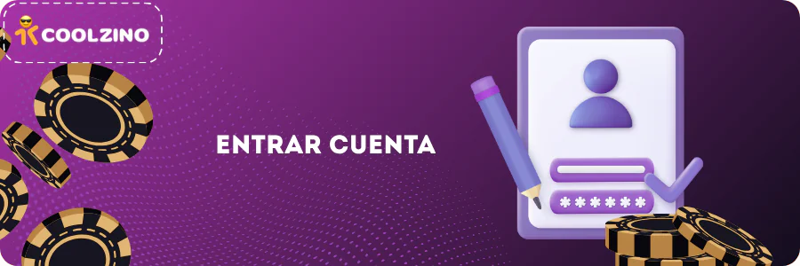 Panel de inicio de sesión en Coolzino Casino España