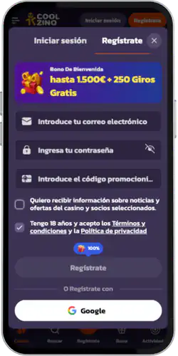 CoolZino Bonus registro